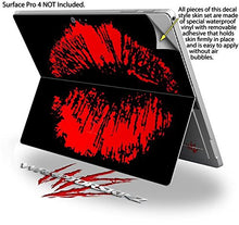 Load image into Gallery viewer, Big Kiss Lips Red on Black - Decal Style Vinyl Skin fits Microsoft Surface Pro 4 (Surface NOT Included)

