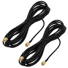 Load image into Gallery viewer, Aexit 2pcs RG174 Distribution electrical Antenna WiFi Pigtail Cable SMA Female to Female Connector 5 Meters Long
