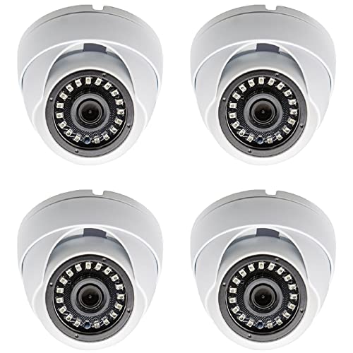 Evertech HD 1080p AHD TVI CVI Analog Indoor Outdoor Dome Security Cameras - 4 Pack