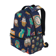 Load image into Gallery viewer, TropicalLife Colorful Owl Animal Backpacks Bookbag Shoulder Backpack Hiking Travel Daypack Casual Bags
