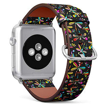 Load image into Gallery viewer, Compatible with Big Apple Watch 42mm, 44mm, 45mm (All Series) Leather Watch Wrist Band Strap Bracelet with Adapters (Dragonflies Your Design)
