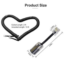 Load image into Gallery viewer, Telephone Cord Detangler,LOVK 2 Pack 13Ft Uncoiled / 2Ft Coiled Telephone Handset Cord with 2 Pack 360 Degree Rotating Landline Cable Detangler Swivel Cord Untangler Telephone Accessory
