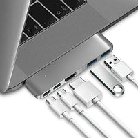Purgo Mini USB C Hub Adapter Dongle for MacBook Air 2022-2018 and MacBook Pro 13 M2 2022-2016, MacBook Air USB Adapter with 4K HDMI, 100W PD, 40Gbps TB3 5K@60Hz, USB-C and 2 USB 3.0