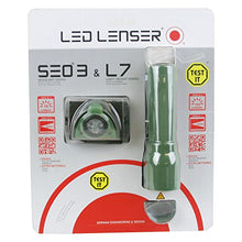 Load image into Gallery viewer, LED Lenser 880202 SEO 3 LED SLT 90 Lumen Headlamp Series with L7 LED Flashlight
