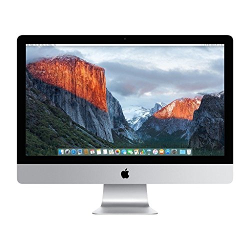 Apple iMac MK482LL/A 27-Inch Retina 5K Display Desktop (Intel Quad-Core i5 3.3GHz, 8GB RAM, 2TB Fusion Drive, Mac OS X), Silver (Renewed)