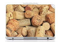 Laptop VINYL DECAL Sticker Skin Print Wine and Champagne Corks Pattern Background fits Surface Book