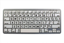 Load image into Gallery viewer, MAC NS English Large Lettering Non-Transparent Keyboard Labels White Background (Upper CASE) for Desktop, Laptop and Notebook
