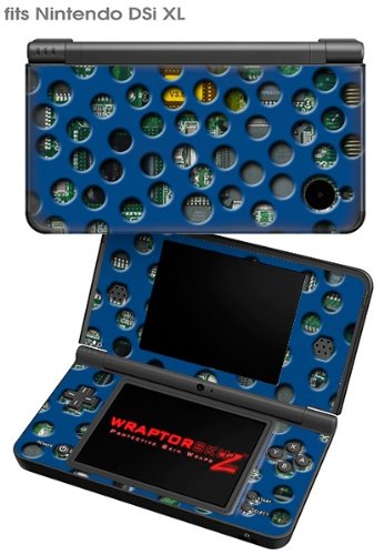 Nintendo DSi XL Skin - Punched Holes Midnight Blue