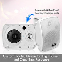 Load image into Gallery viewer, Outdoor Waterproof Wireless Bluetooth Speaker - 6.5 Inch Pair 2-Way Weatherproof Wall/Ceiling Mounted Dual Speakers w/Heavy Duty Grill, Universal Mount, Patio, Indoor Use - Pyle PDWR64BTW (White)
