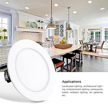 Load image into Gallery viewer, Ultra-thin LED Panel Light Round Concealed Recessed Ceiling Lamp Downlight, Color Changing RGB with Remote Control AC 85-265V (10W)
