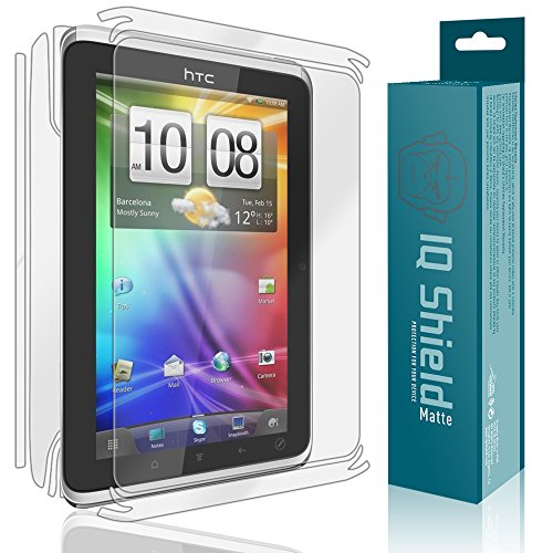 IQ Shield Matte Full Body Skin Compatible with HTC Flyer (Tablet) + Anti-Glare (Full Coverage) Screen Protector and Anti-Bubble Film