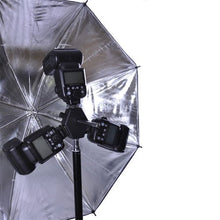 Load image into Gallery viewer, CowboyStudio Triple Mount Speedlight Flash Bracket with Light Stand and Umbrella Holder, Mount S
