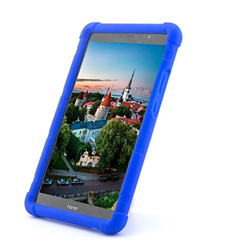 Huawei MediaPad T3 8 Cover - MingShore Silicone Rugged Case with Born Handstrap for Huawei T3 Model KOB-L09 KOB-W09 8 Inch Tablet Case