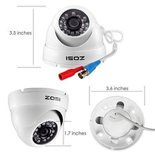 Load image into Gallery viewer, ZOSI Security Cameras System 8CH 1080P DVR Recorder and (4) HD 2.0MP 1920TVL Surveillance Weatherproof Outdoor Indoor CCTV Cameras with 65ft Night Vision, NO Hard Drive, Motion Alert, Remote Access
