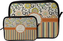 Load image into Gallery viewer, Swirls, Floral &amp; Stripes Tablet Case/Sleeve - Large (Personalized)
