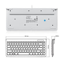 Load image into Gallery viewer, Perixx Periboard-407 Wired USB Mini Keyboard, Small Travel Portable Chiclet Key Keyboard with 11 Hot Keys, Piano White, US Layout
