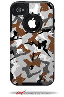 Sexy Girl Silhouette Camo Brown - Decal Style Vinyl Skin fits Otterbox Commuter iPhone4/4s Case (CASE Sold Separately)