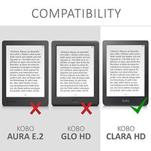 Load image into Gallery viewer, kwmobile Case Compatible with Kobo Clara HD - Book Style Fabric e-Reader Cover Flip Folio Case - Dark Grey
