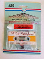 Audio Cassette Tape Head Cleaner & Demagnetizer, WetType for Home, Car