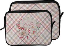 Load image into Gallery viewer, Modern Plaid &amp; Floral Laptop Sleeve/Case - 12&quot; (Personalized)
