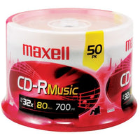 MAXELL 625156 - CDR80MU50PK 80-Minute Music CD-Rs (50-ct Spindle) electronic consumer