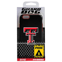 Load image into Gallery viewer, Guard Dog Collegiate Hybrid Case for iPhone 6 / 6s  Texas Tech Red Raiders  Black
