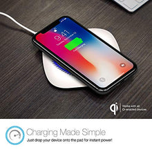Load image into Gallery viewer, Naztech Phone Power Pad Qi Wireless Fast Charger For Cell Phones Compatible with iPhone 14/13/12/Pro/Pro Max, Galaxy S23/S22/S21 &amp; More [Black] 14994
