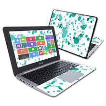 Load image into Gallery viewer, MightySkins Skin Compatible with Asus Chromebook 11.6&quot; C200MA wrap Cover Sticker Skins Teal Splatter
