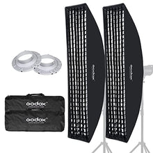 Load image into Gallery viewer, Godox Strip Box 14x63in / 35x160cm Bowens Mount Softbox with Honeycomb Grid Compatible Godox S-Type DE300 DE400 SK400 DP600 AD600BM AD400Pro Softbox (2PCS)
