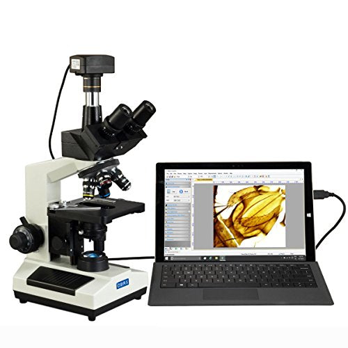 OMAX - 40X-2000X 14MP Digital Compound Trinocular LED Lab Biological Microscope, Super Speed USB 3.0 - M837SL-C140U3