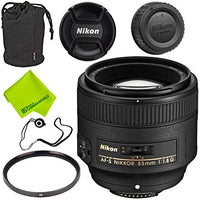Nikon AF-S NIKKOR 85mm f/1.8G Lens Base Bundle