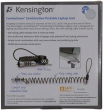 Load image into Gallery viewer, Kensington K64560US ComboSaver Portable Notebook Computer Lock
