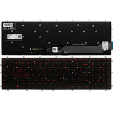 Load image into Gallery viewer, New US Black RED Backlit English Laptop Keyboard (Without Frame) Replacement for Dell Inspiron Gaming 15-7566 7566 7567 P65F001 Light Backlight
