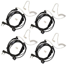 Load image into Gallery viewer, HQRP 4-Pack Acoustic Tube Earpiece PTT Throat Mic Headset for Kenwood TH-79, TH-79A, TH-79E, TH-F6, TH-F6A + HQRP UV Meter
