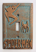 Load image into Gallery viewer, Spiderman Copper/patina/stone Light Switch Cover (Custom) (Copper/Patina)
