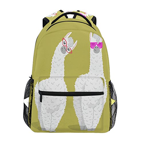 TropicalLife Funny Llama Alpaca Backpacks Bookbag Shoulder Backpack Hiking Travel Daypack Casual Bags