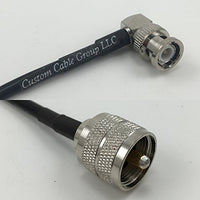 12 inch RG188 BNC MALE ANGLE to PL259 UHF Male Pigtail Jumper RF coaxial cable 50ohm Quick USA Shipping