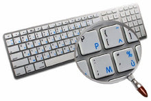 Load image into Gallery viewer, MAC NS English - French AZERTY Non-Transparent Keyboard Stickers White Background for Desktop, Laptop and Notebook
