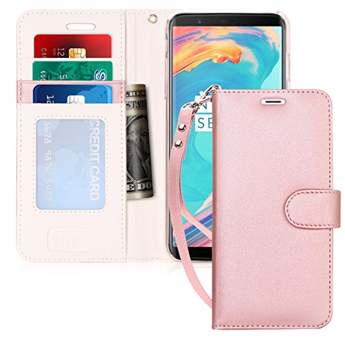 Galaxy S8 Case, Samsung Galaxy S8 Case, FYY[RFID Blocking Wallet Case] 100% Handmade Flip Folio Case [Kickstand Feature] with ID&Credit Card Protector for Samsung Galaxy S8(NOT for S8 Plus) Rose Gold