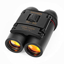 Load image into Gallery viewer, Aurosports 30x60 Compact Folding Binoculars Telescope for Adults Kids Bird Watching with Low Light Night Vision for Outdoor Birding, Travelling, Sightseeing, Hunting, etc
