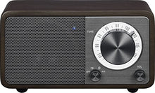 Load image into Gallery viewer, Sangean WR-7DK Wood Cabinet Mini Bluetooth Speaker with FM Radio Tuner and Aux-in Dark Cherry/Wood
