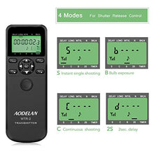 Load image into Gallery viewer, AODELAN Camera Remote Control - Wireless Shutter Release with Cords, Timer Controller for Sony a7riii a7rii a9 a200 a560 a700 a850 a900 a77 a99 A7 A7 II A7R, Replace RM-L1AM and RM-SPR1
