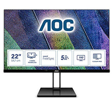 Load image into Gallery viewer, AOC Value-line 22V2Q 21.5&quot; Full HD LED Flat Black Computer Monitor
