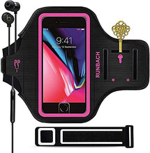 Load image into Gallery viewer, RUNBACH iPhone 8 Plus/iPhone 7 Plus Armband, Sweatproof Running Exercise Gym Bag with Fingerprint Touch/Key Holder and Card Slot for 5.5 Inch iPhone 6/6S/7/8 Plus (Pink)
