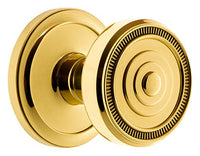 Grandeur 820365 Circulaire Rosette Privacy with Soleil Knob in Lifetime Brass, 2.75
