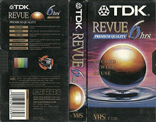 Load image into Gallery viewer, TDK Blank VHS TAPES: Premium Quality Revue (4 Pack) 6 hrs (T-120)

