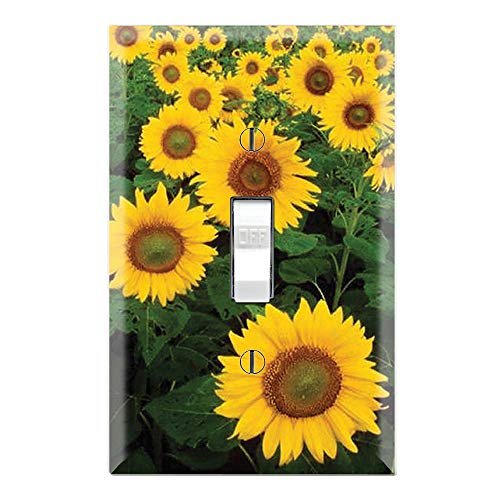 Graphics Wallplates - Sun Flowers - Single Toggle Wall Plate Cover