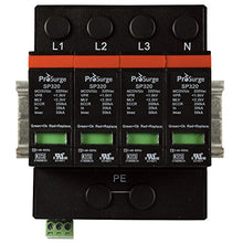 Load image into Gallery viewer, ASI ASISP320-4P UL 1449 4th Ed. DIN Rail Mounted Surge Protection Device, Screw Clamp Terminals, 4 Pole, 3 Phase 480/277 Vac, Pluggable MOV Module
