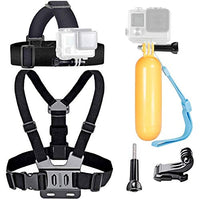 VVHOOY Action Camera Accessories Head Mount Strap Chest Mount Harness Chesty with Floating Handle Grip Compatible with Gopro Hero 10 9 8 7/AKASO EK7000 Brave 4 Brave 7 LE V50X Native V50 Elite/VEMONT