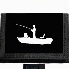 Load image into Gallery viewer, Bass fishing fisherman Black TriFold Nylon Wallet Great Gift Idea
